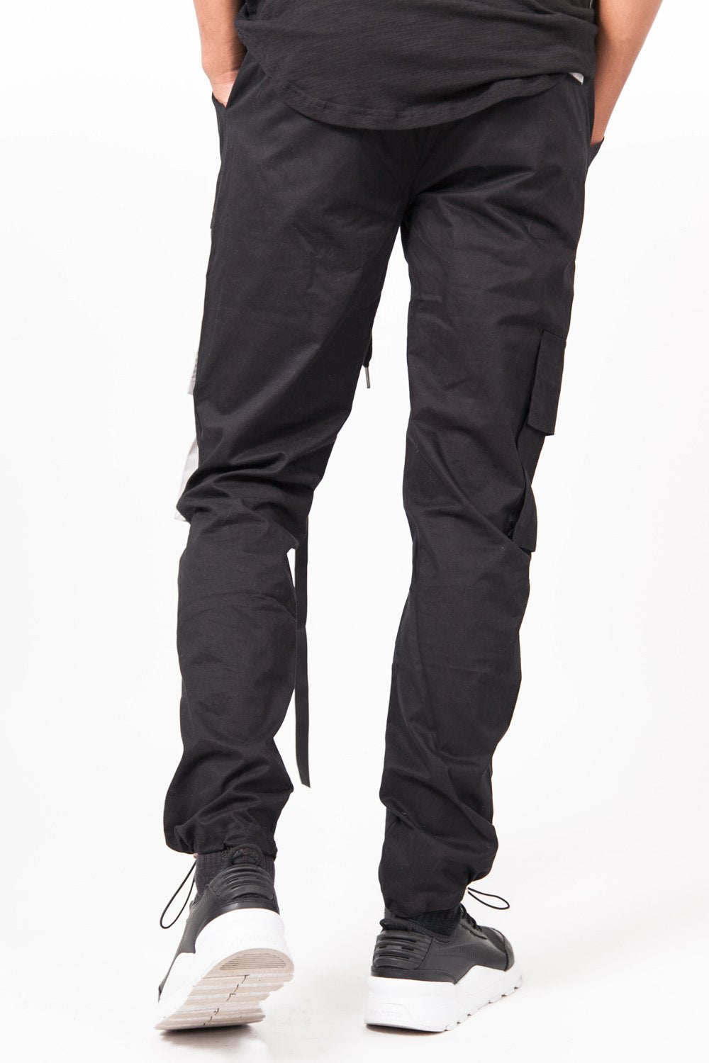 Sixth June - Pantalon cargo clip poches Noir Beige