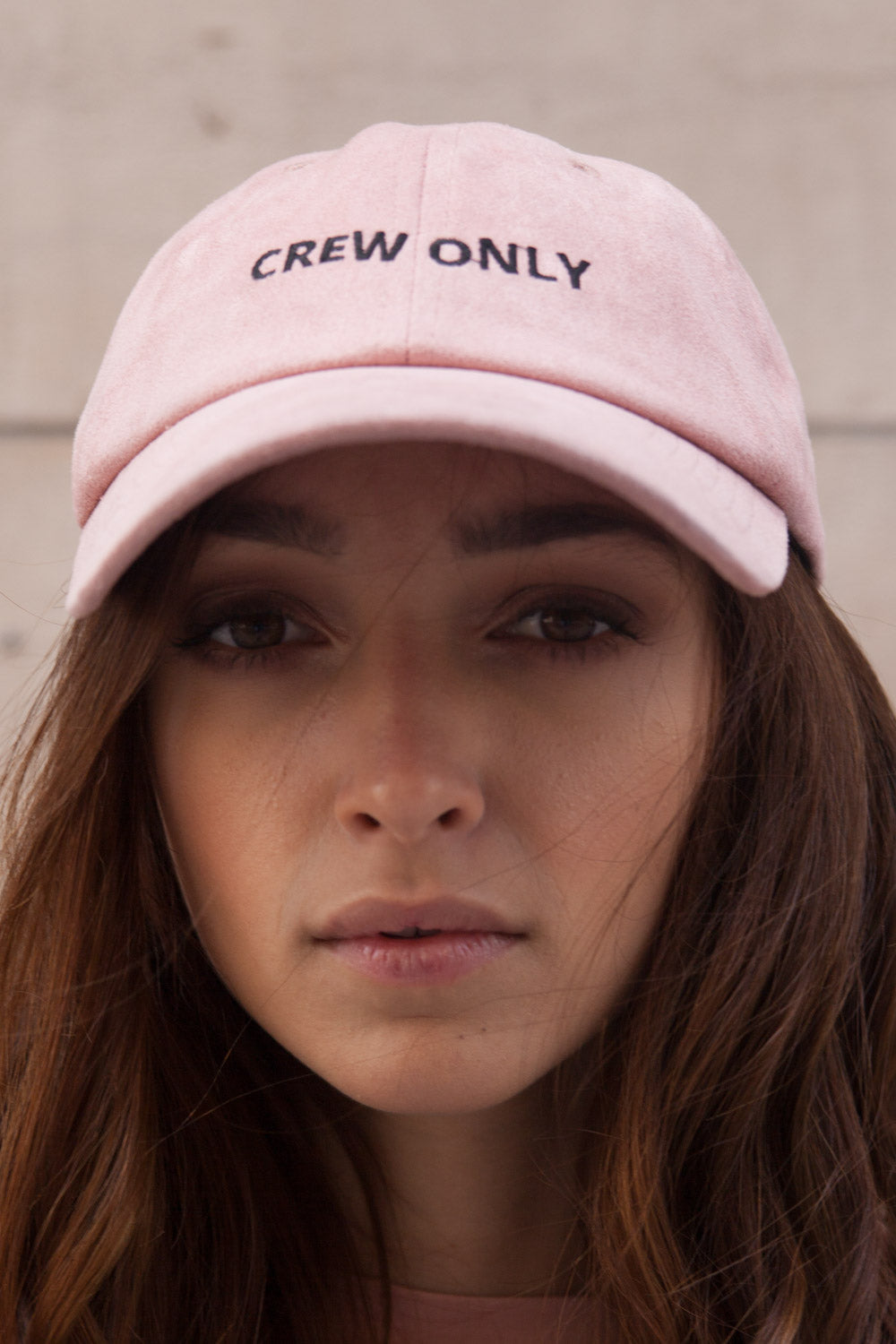 Sixth June - Casquette suède Crew Only rose