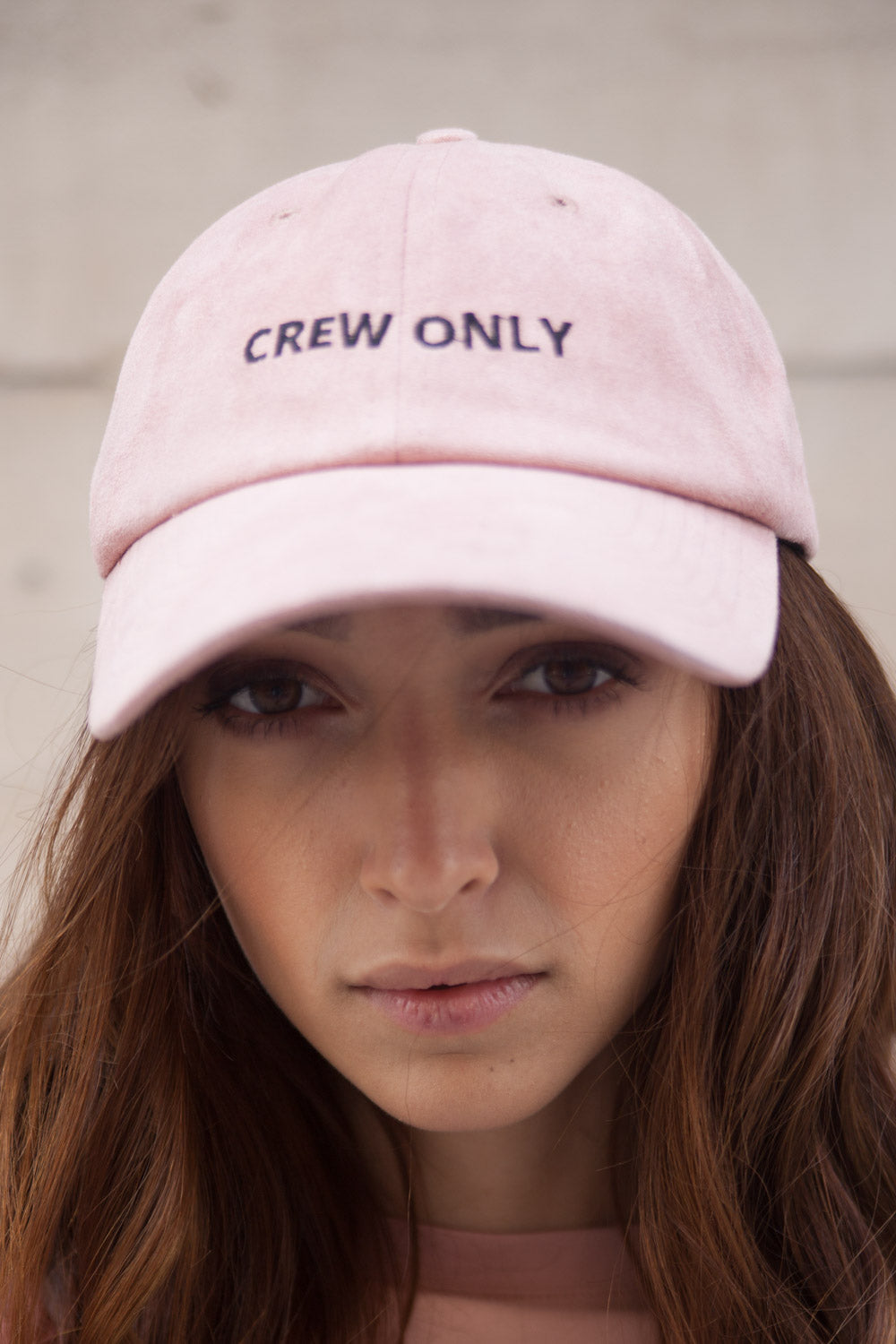 Sixth June - Casquette suède Crew Only rose