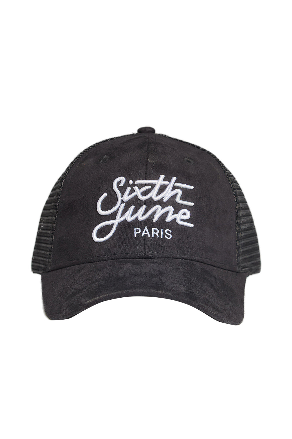 Sixth June - Casquette suédine brodée noir