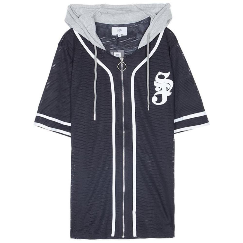 Sixth June - Chemise baseball logo capuche noir
