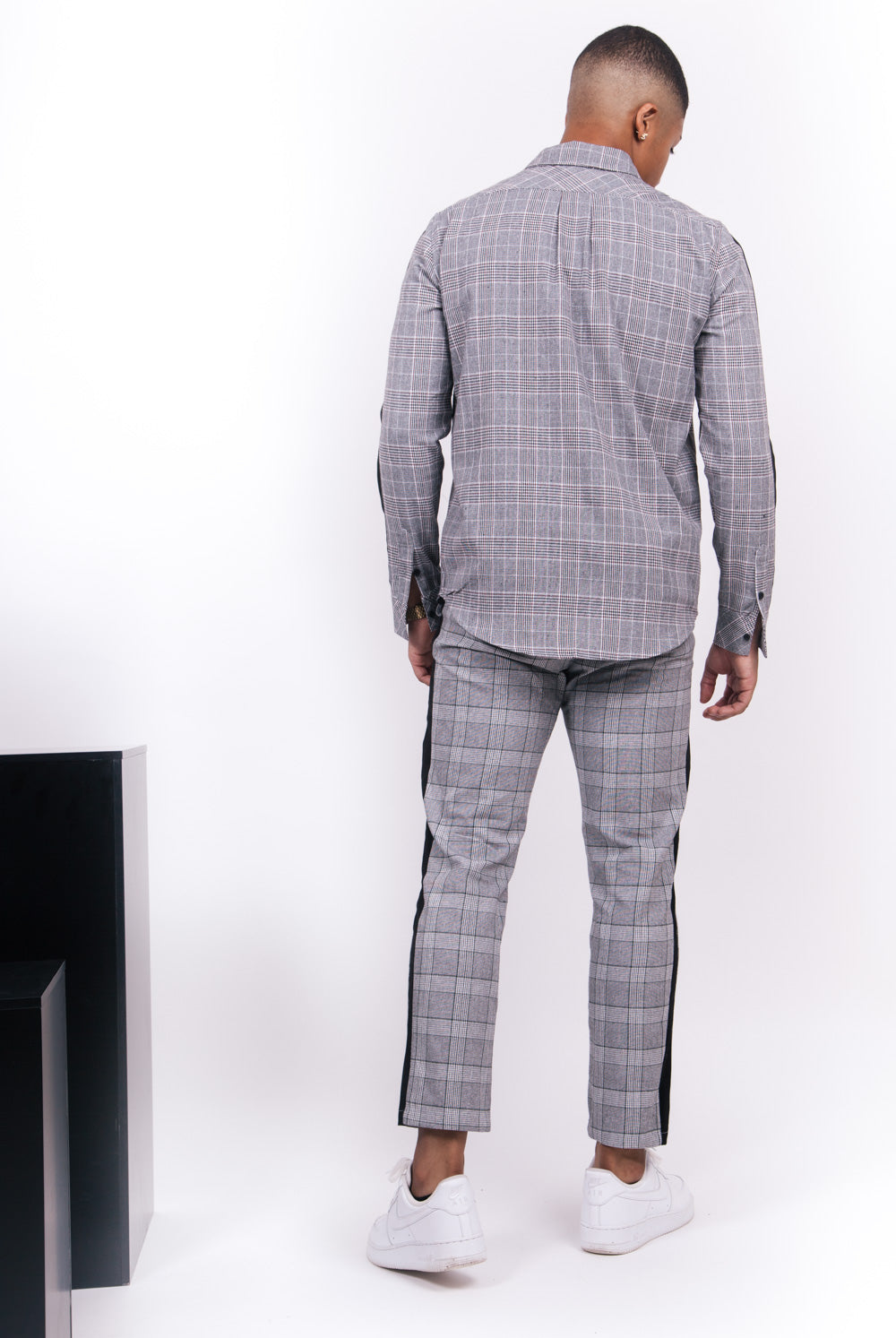 Sixth June - Chemise Prince de Galles bandes gris