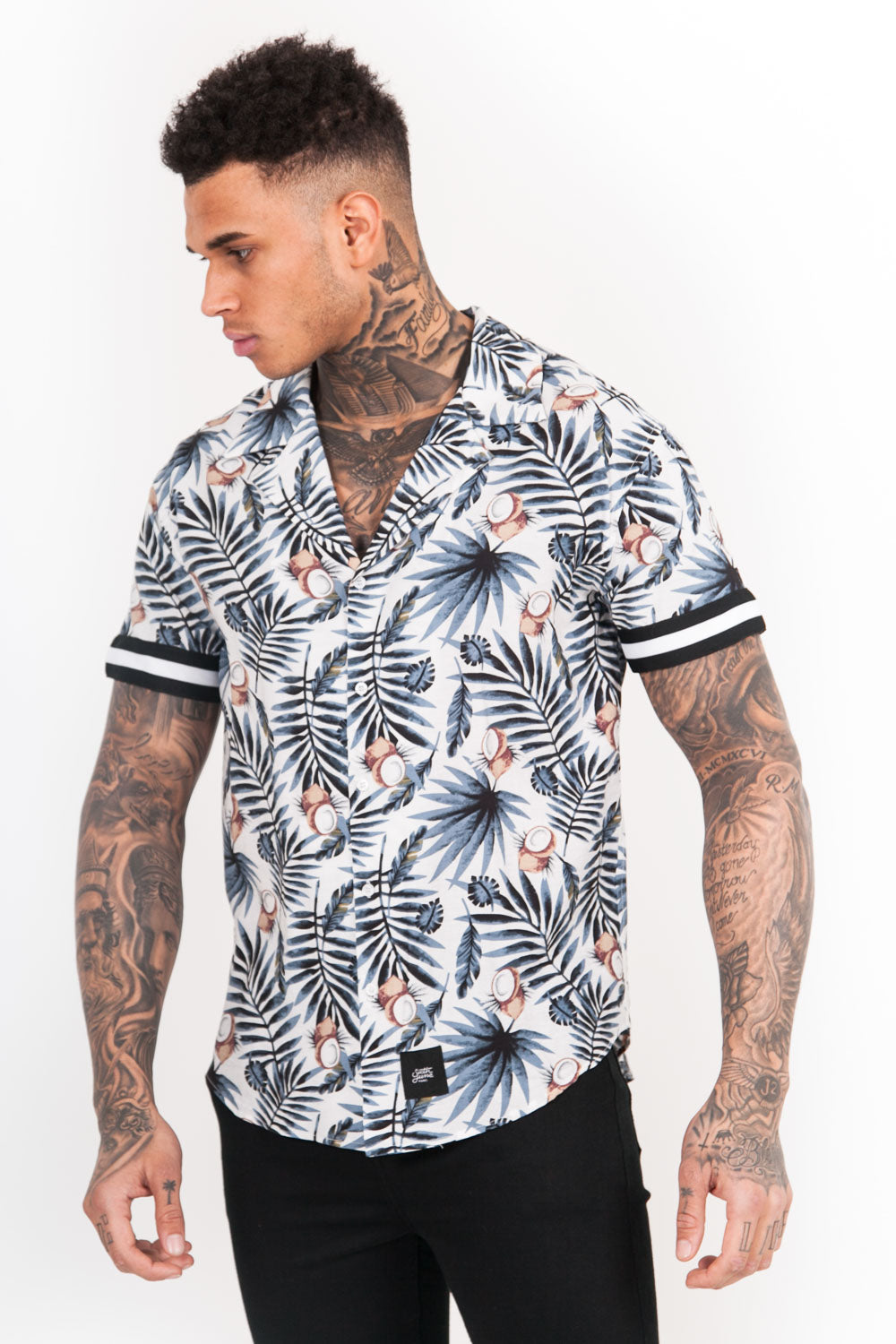 Sixth June - Chemisette large bandes coco bleu blanc