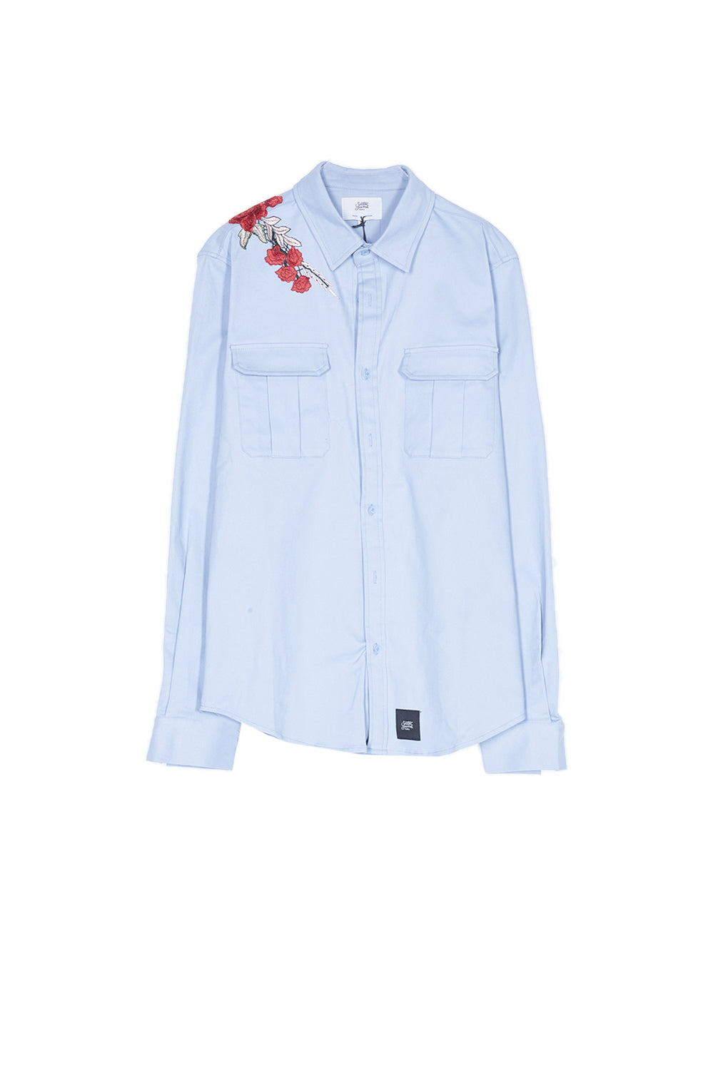 Sixth June - Chemise broderie roses bleu