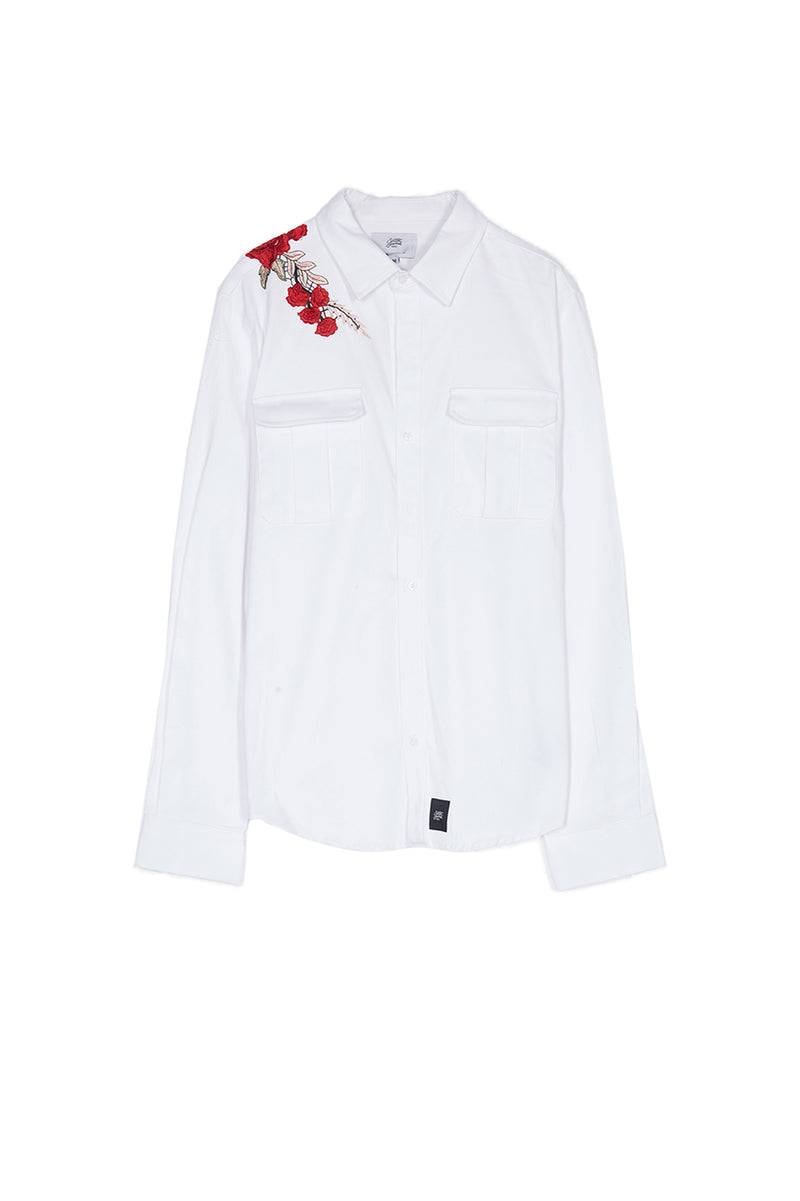 Sixth June - Chemise broderie roses blanc