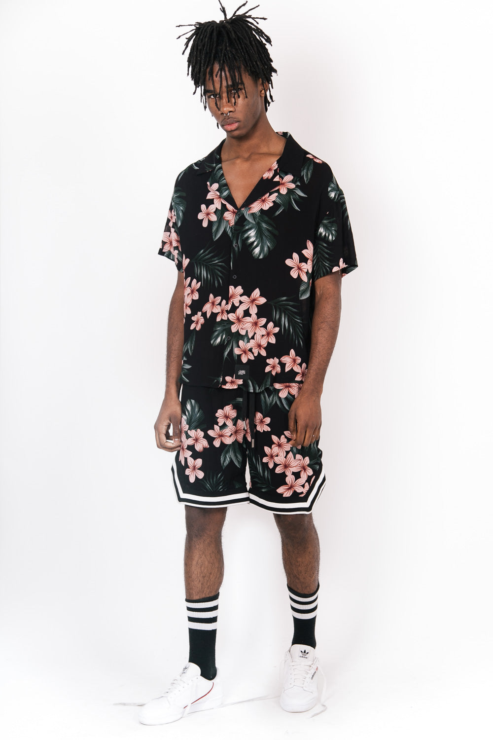 Sixth June - Short floral noir rose