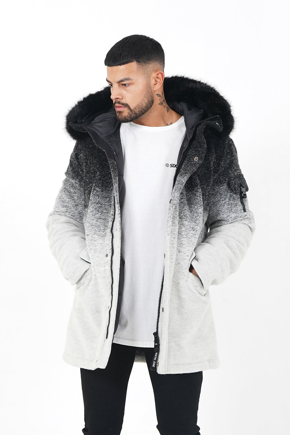 Sixth June - Parka laine tie dye Noir