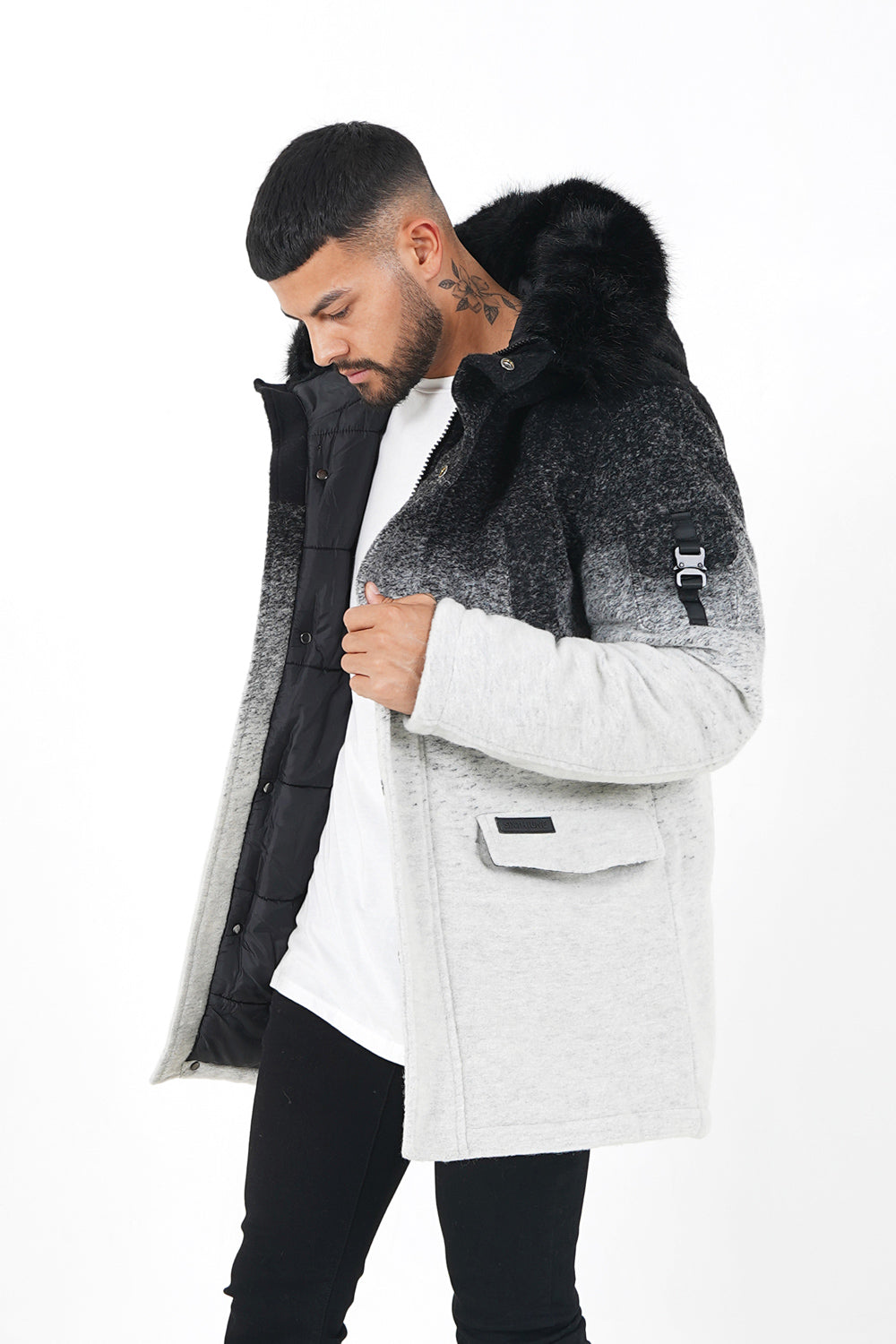 Sixth June - Parka laine tie dye Noir