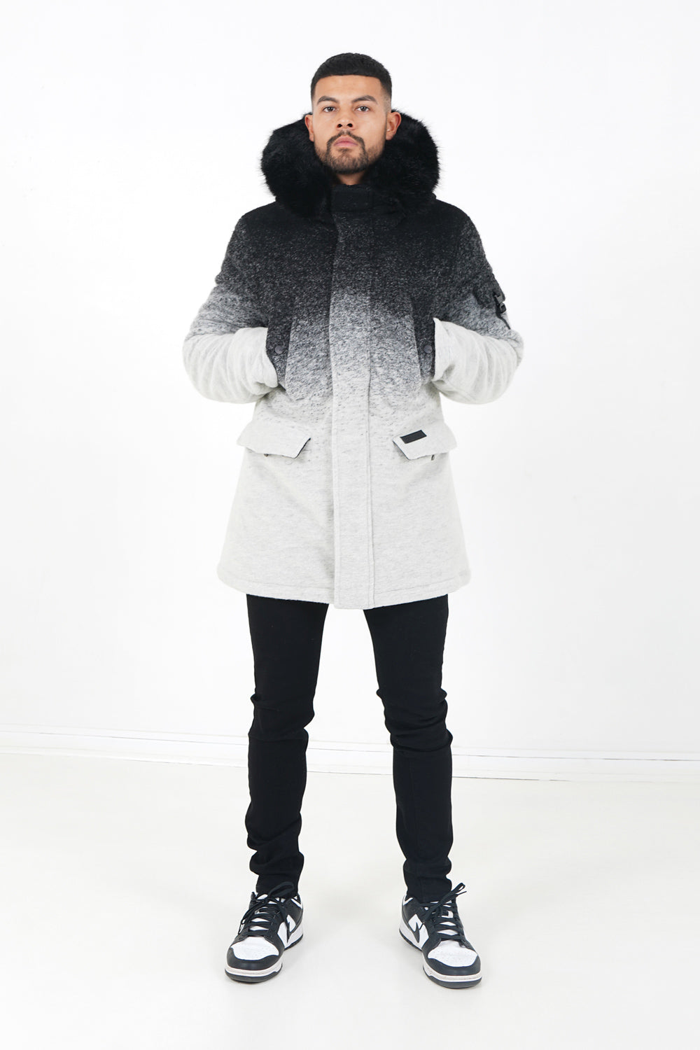 Sixth June - Parka laine tie dye Noir