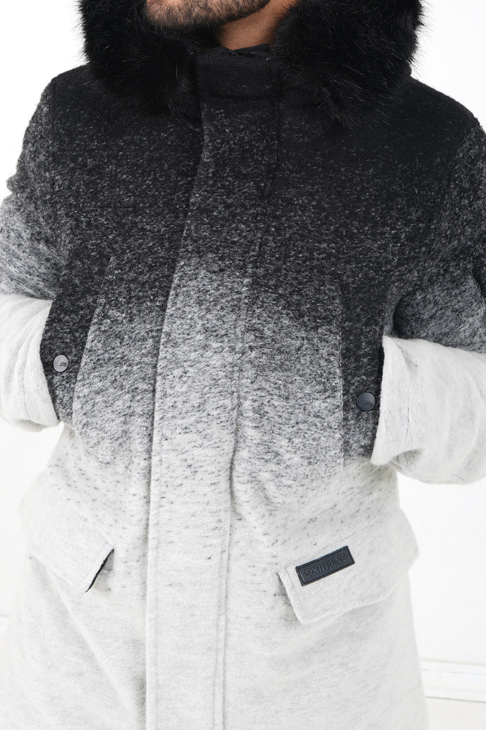 Sixth June - Parka laine tie dye Noir