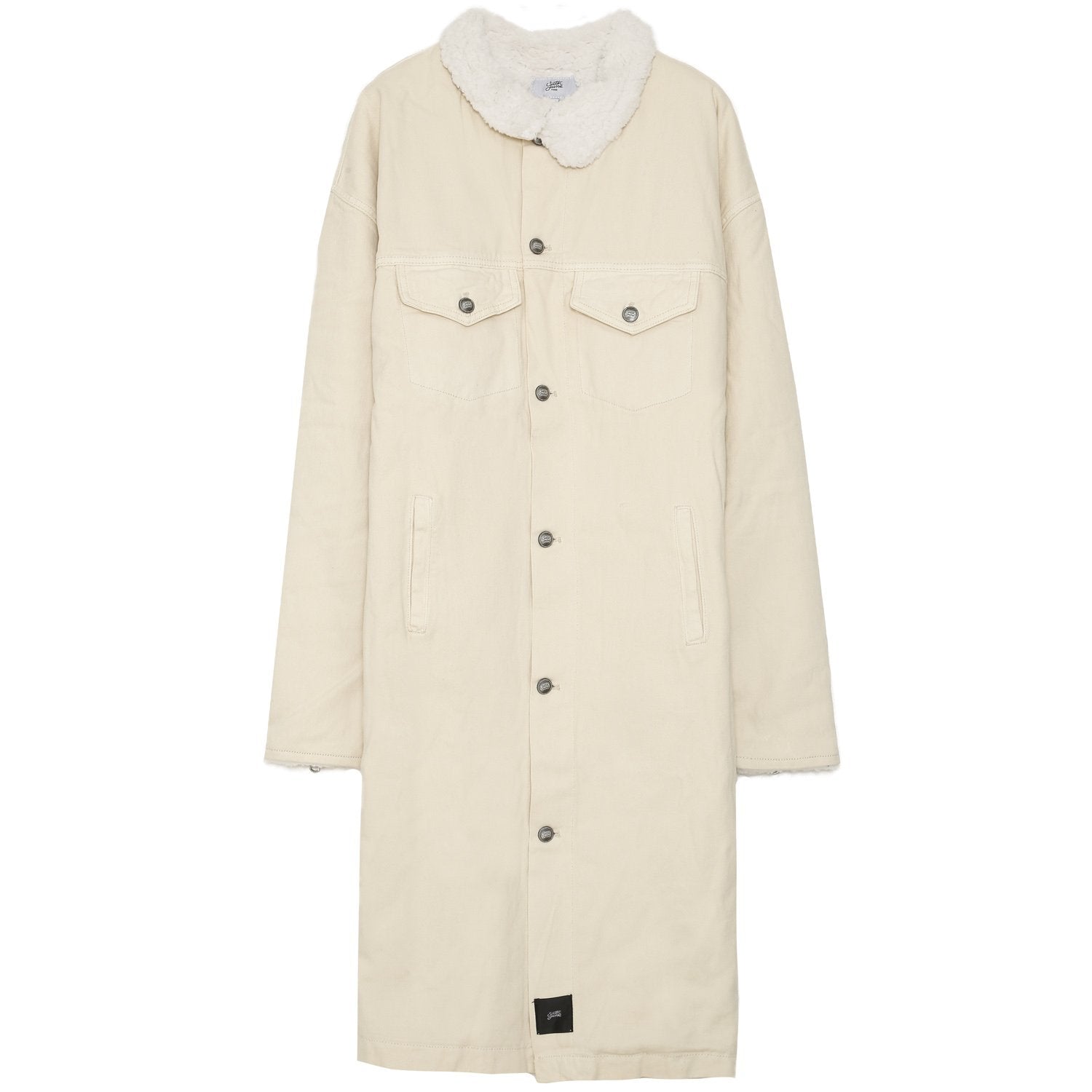 Sixth June - Veste longue jean doublée Beige