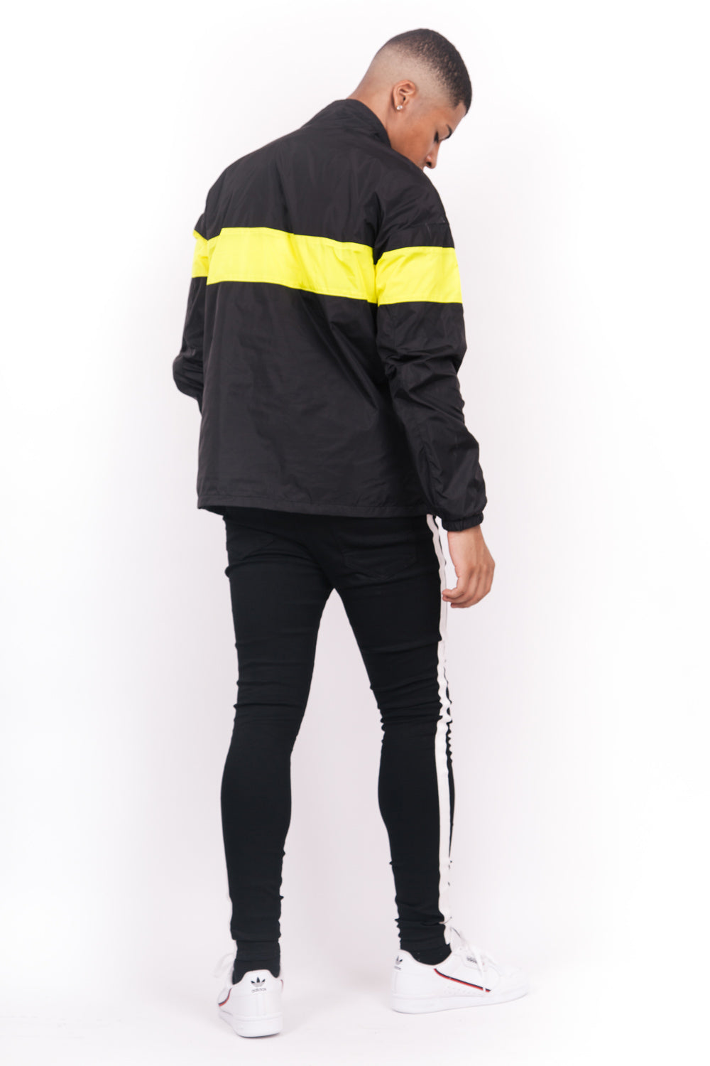 Sixth June - Coupe-vent tricolore texte noir jaune