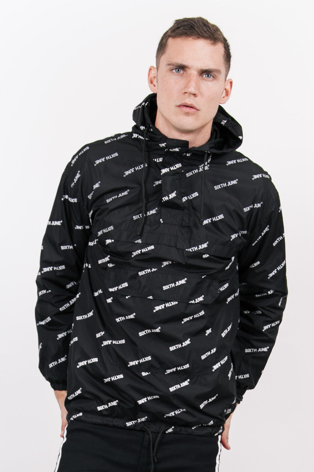 Sixth June - Coupe vent logomania noir