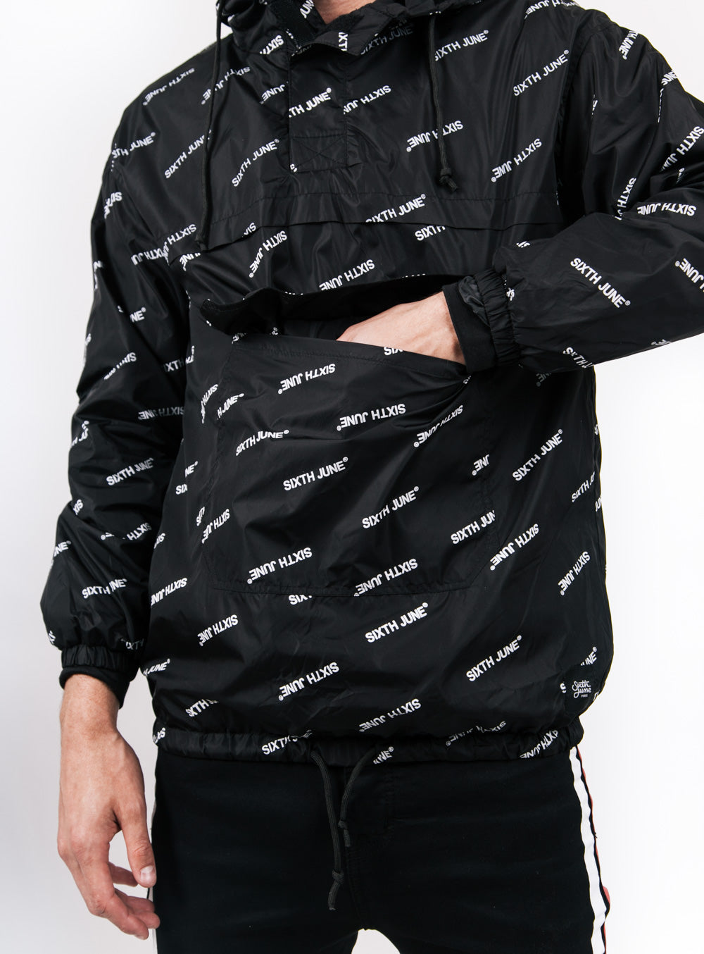 Sixth June - Coupe vent logomania noir