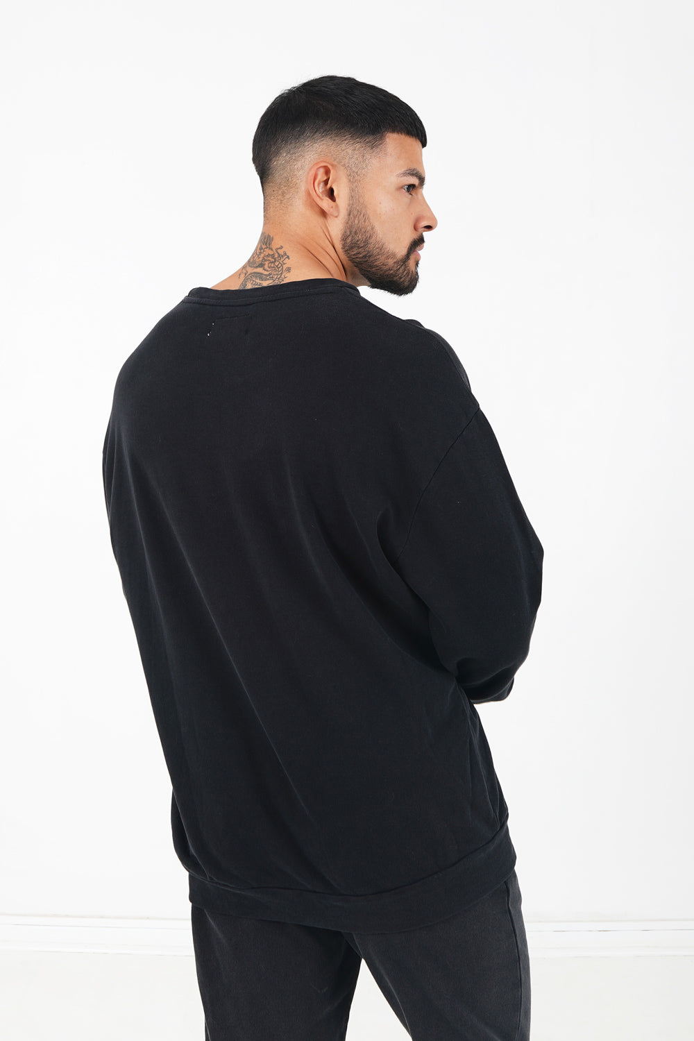 Sixth June - Sweat délavé initiales Noir