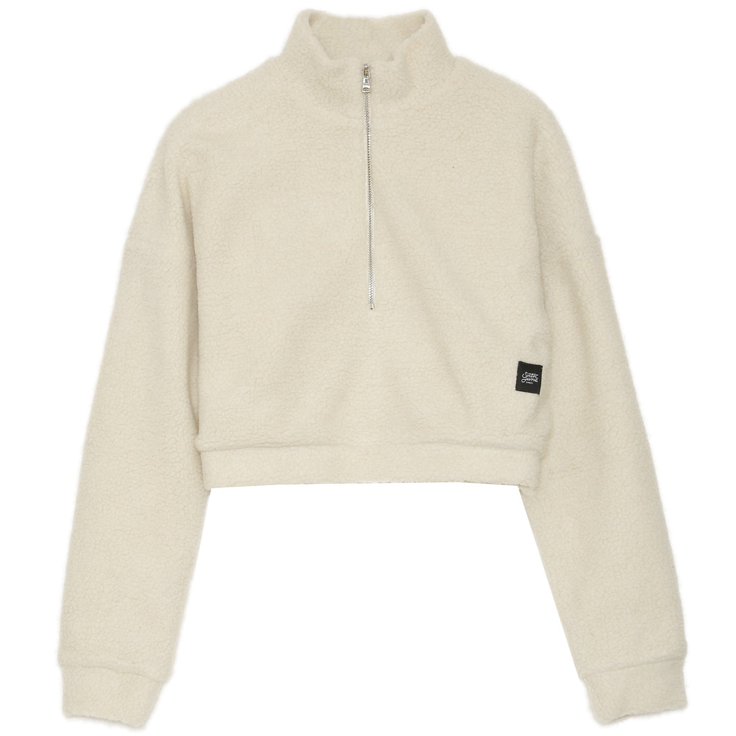 Sixth June - Sweatshirt court sherpa beige