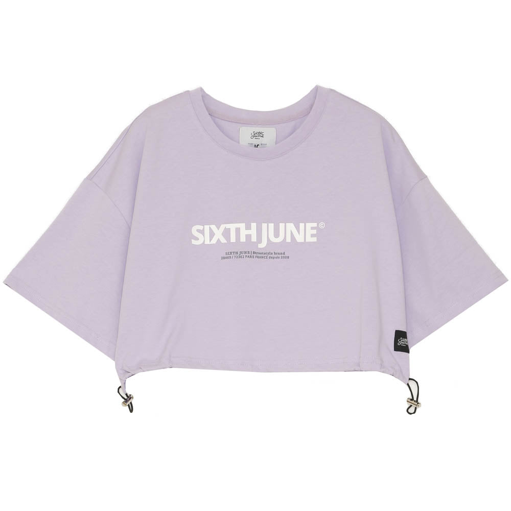 Sixth June - T-shirt court cordons Mauve