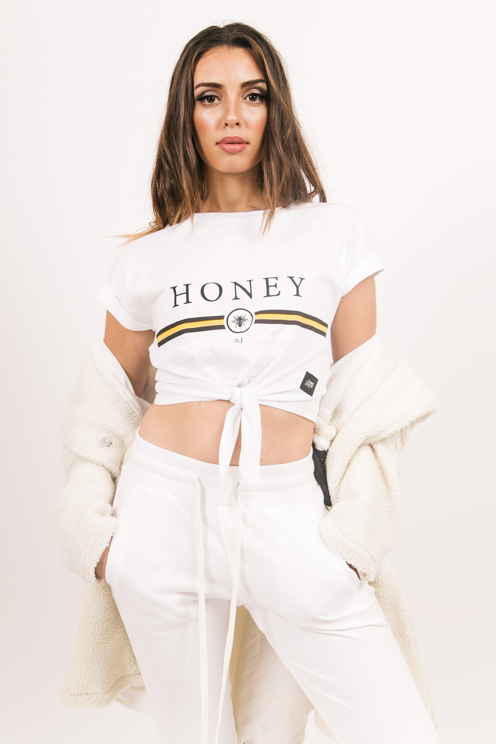 Sixth June - T-shirt Honey bande noeud Sixth June blanc