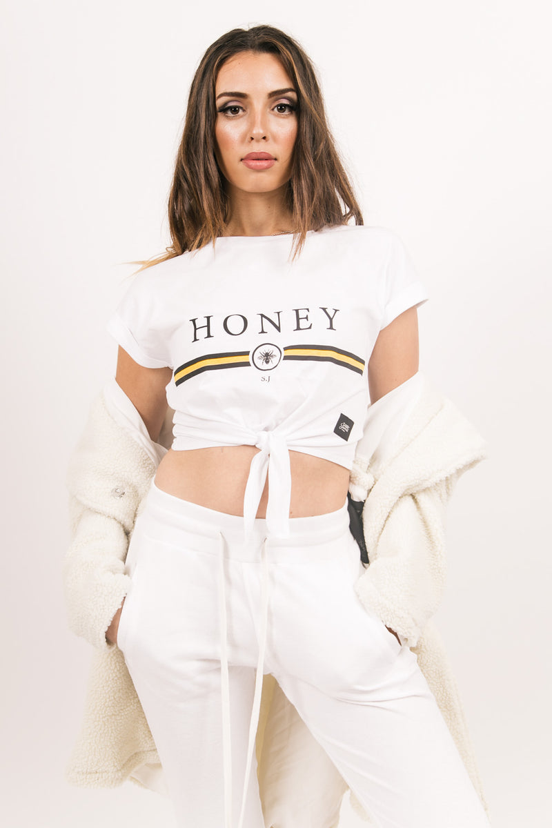 Sixth June - T-shirt Honey bande noeud Sixth June blanc