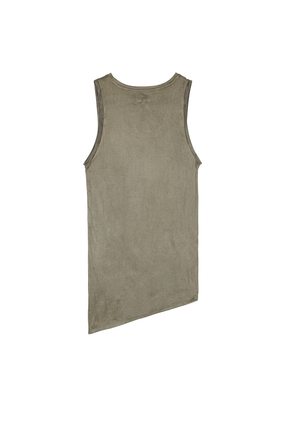 Débardeur suédine asymétrique kaki