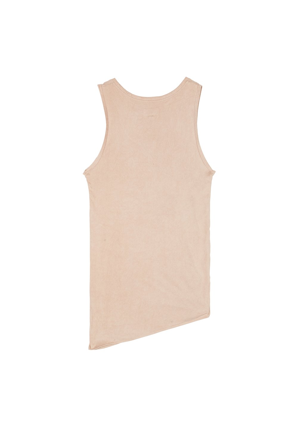 Asymmetric Suedette Tank Beige