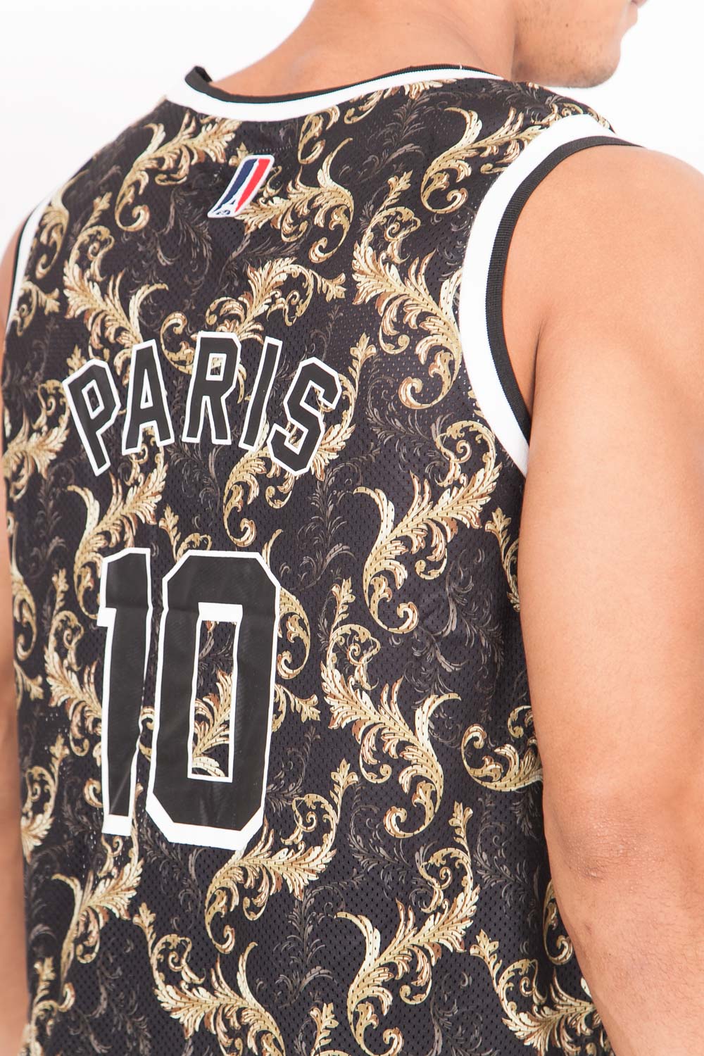 Sixth June - Maillot basket baroque Paris 10 or gris noir