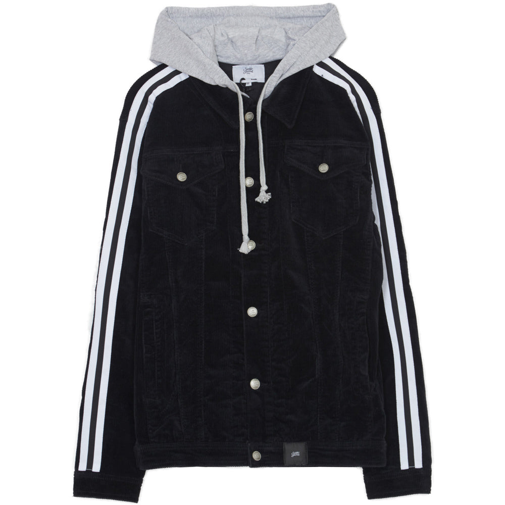 Sixth June - Veste velours côtelé bandes noir