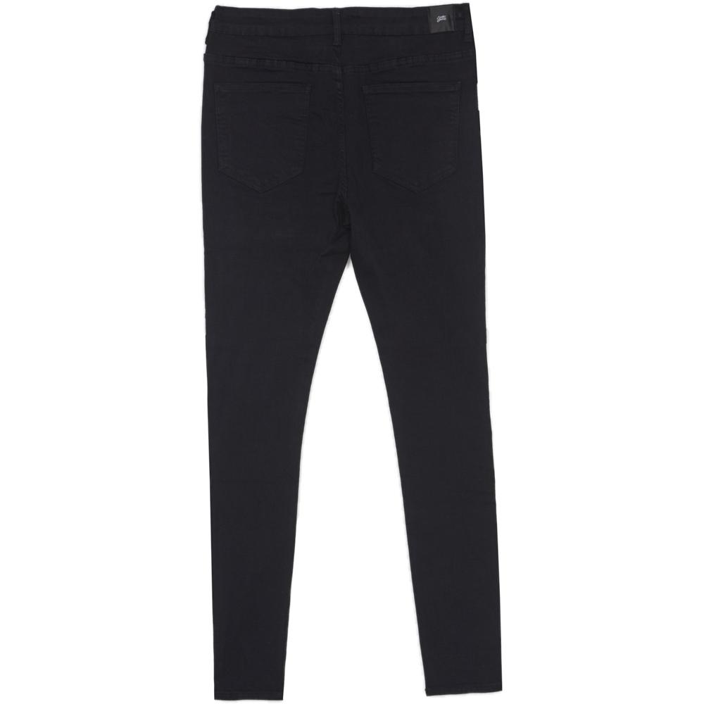 Jean bandes imprimés usé noir blanc