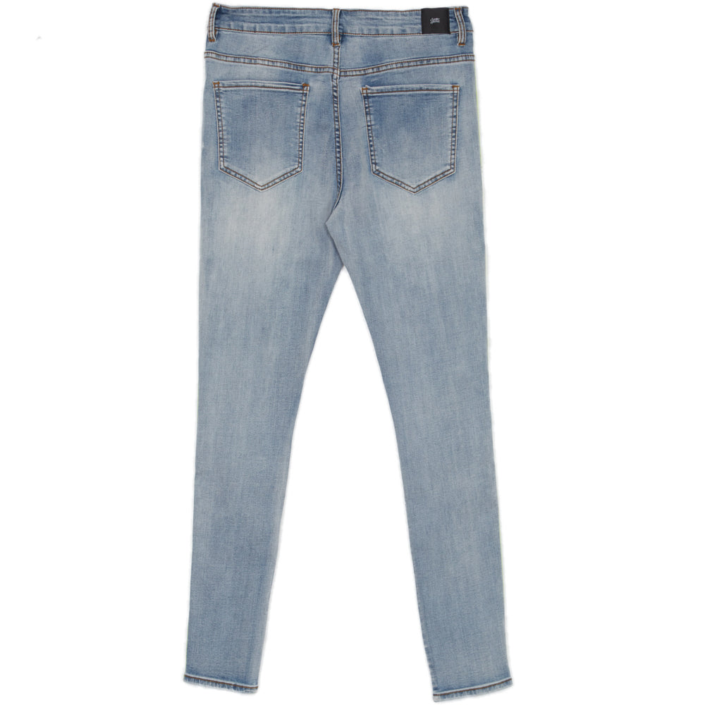 Sixth June - Jean bande fluo bleu vert