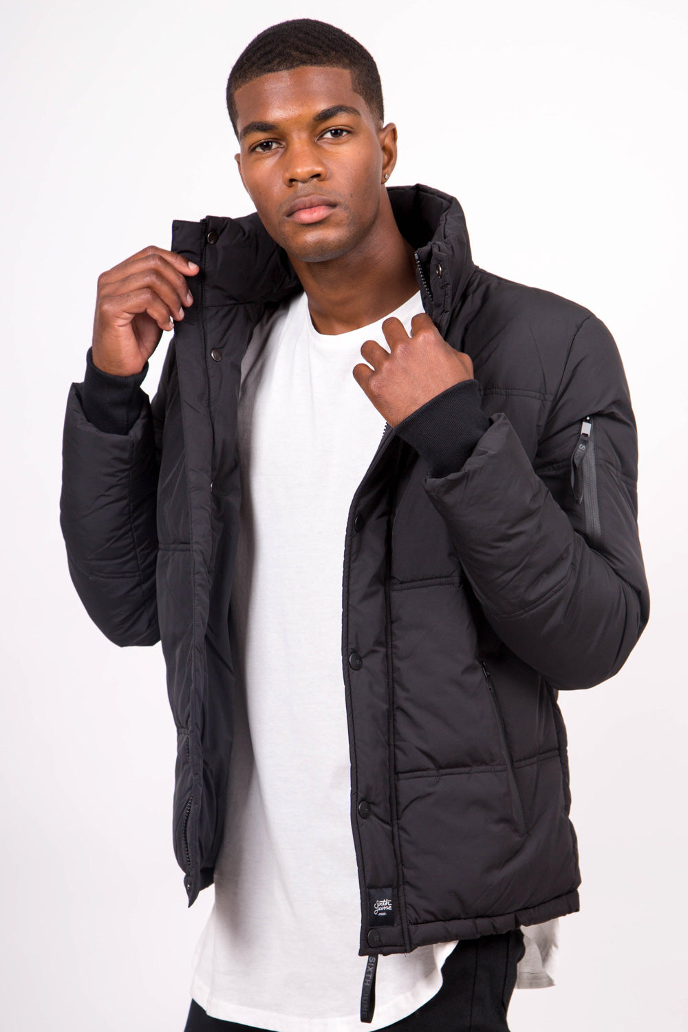 Sixth June - Doudoune courte col noir