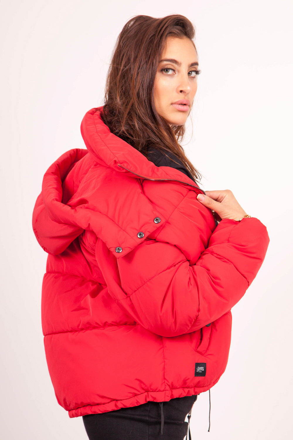 Sixth June - Doudoune courte capuche rouge