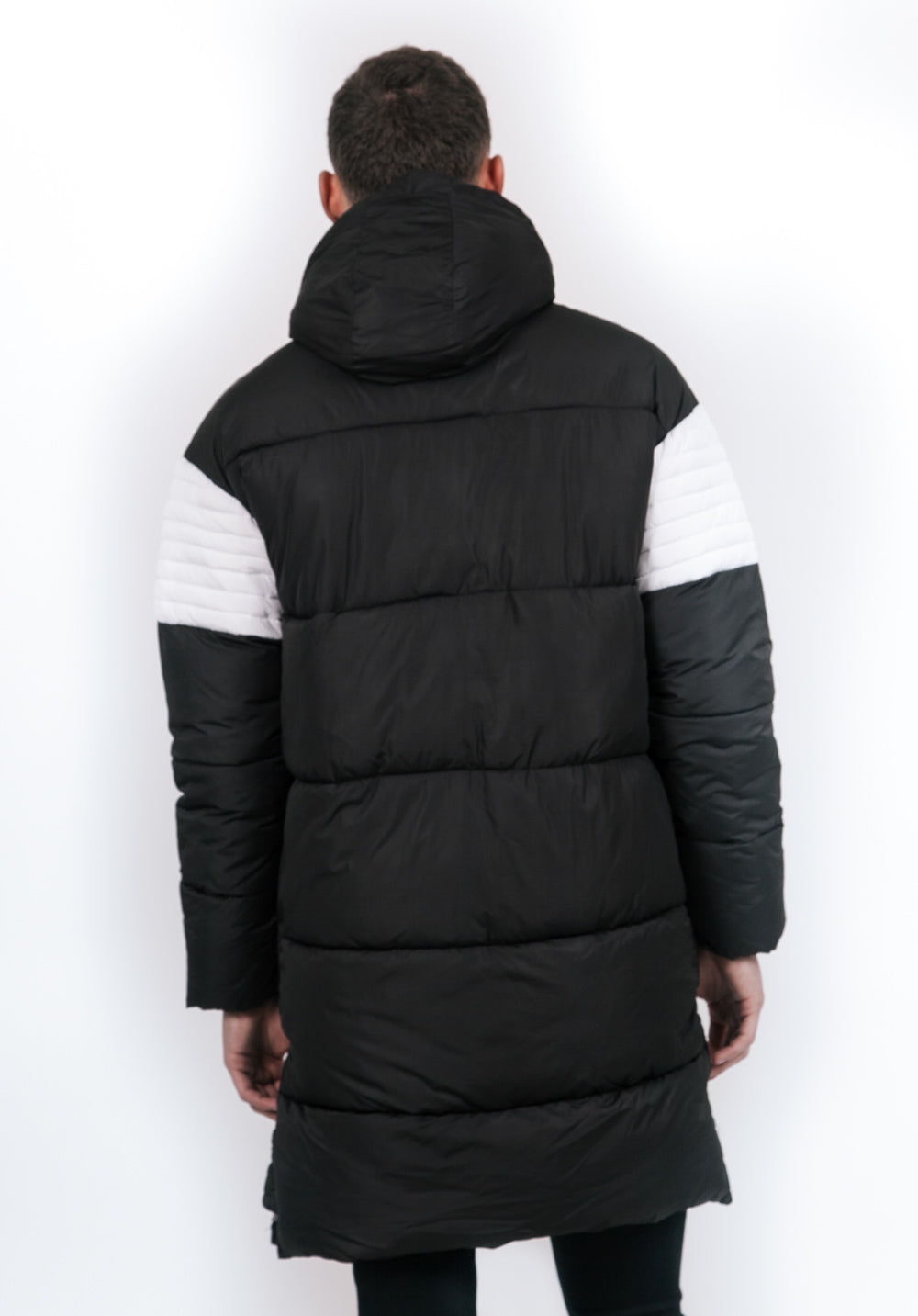 Sixth June - Doudoune longue bicolore noir blanc