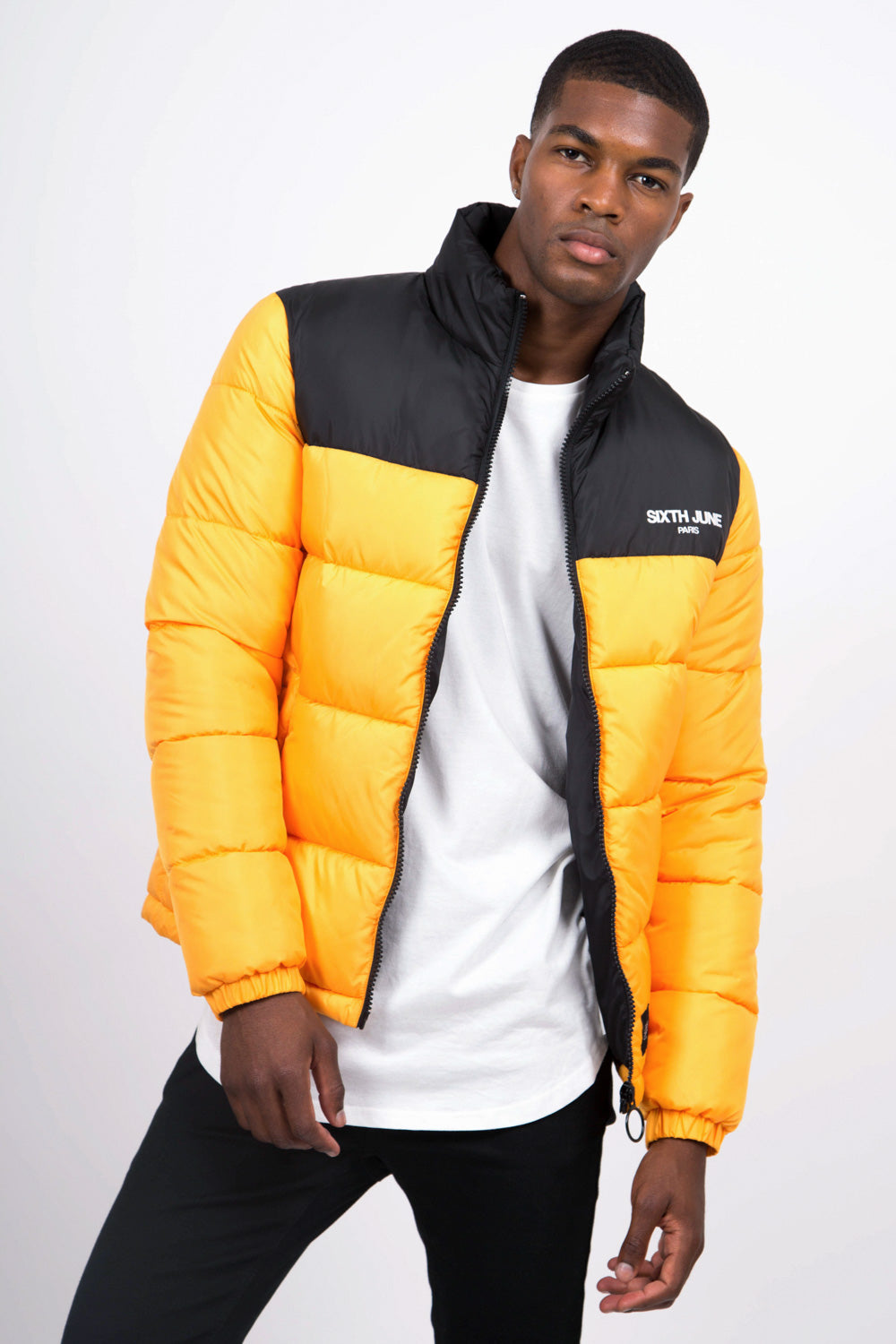 Sixth June - Doudoune bicolore logo jaune noire