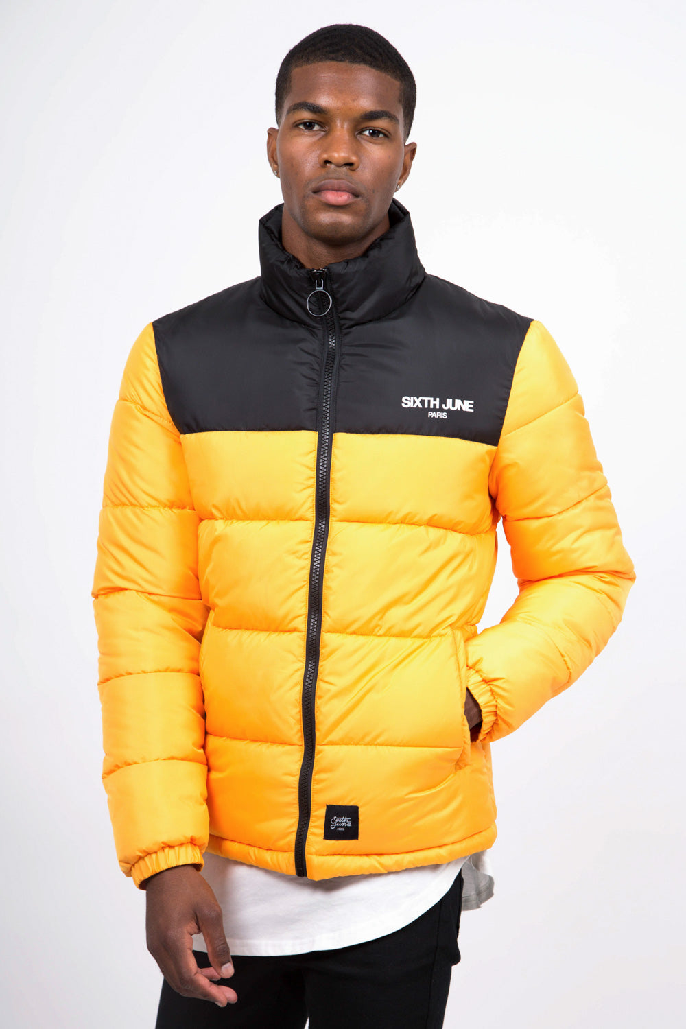 Sixth June - Doudoune bicolore logo jaune noire