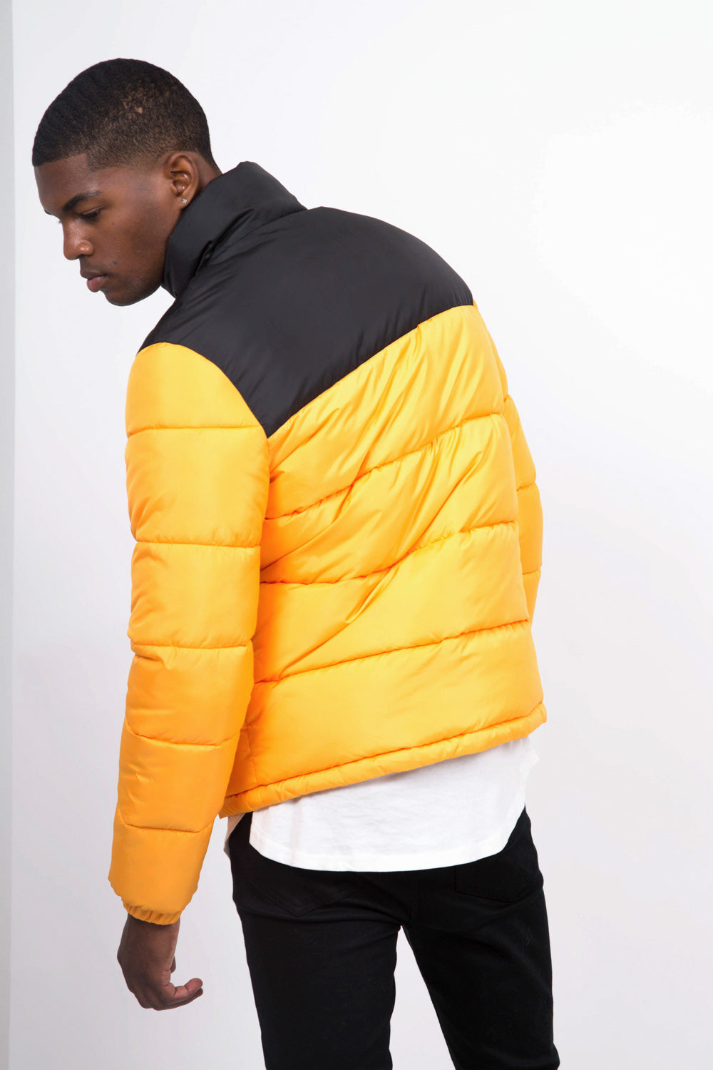 Sixth June - Doudoune bicolore logo jaune noire