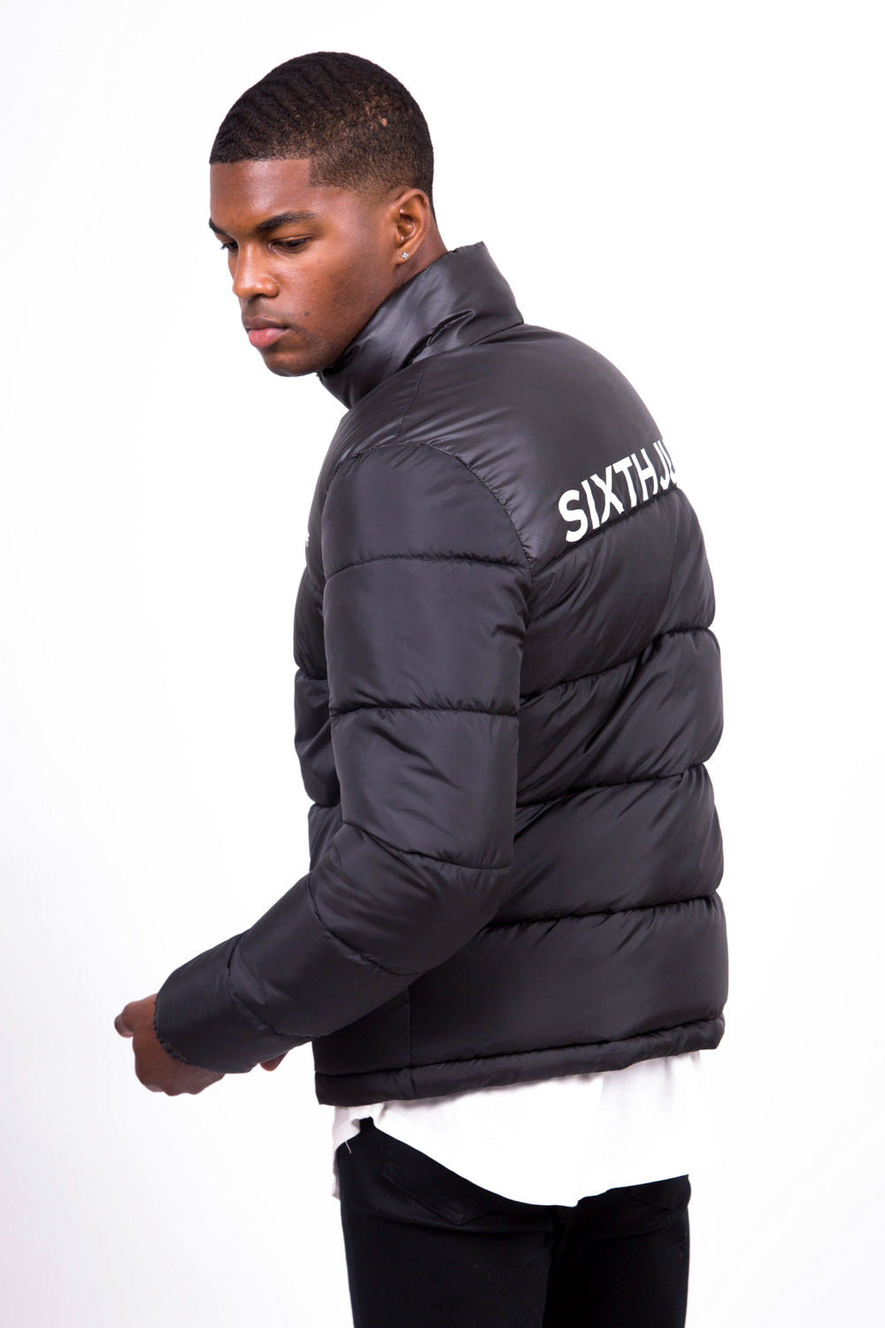 Sixth June - Doudoune logo arrière imprimé noire