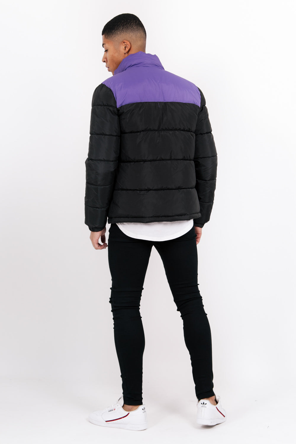 Sixth June - Doudoune bicolore logo noir violet