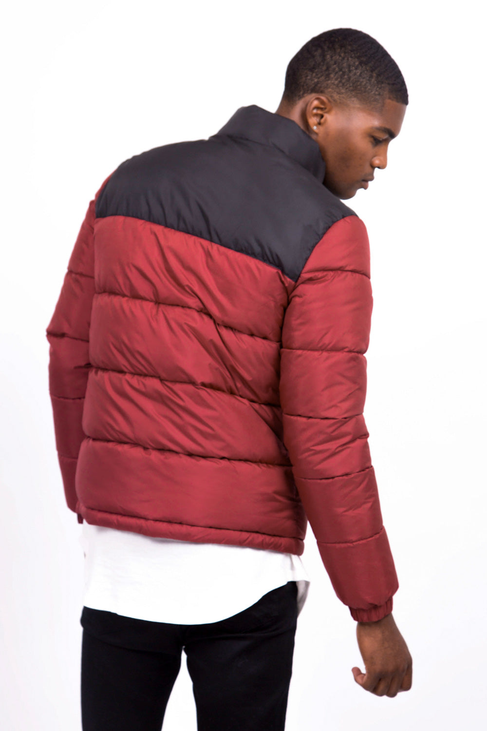 Sixth June - Doudoune bicolore logo rouge noire