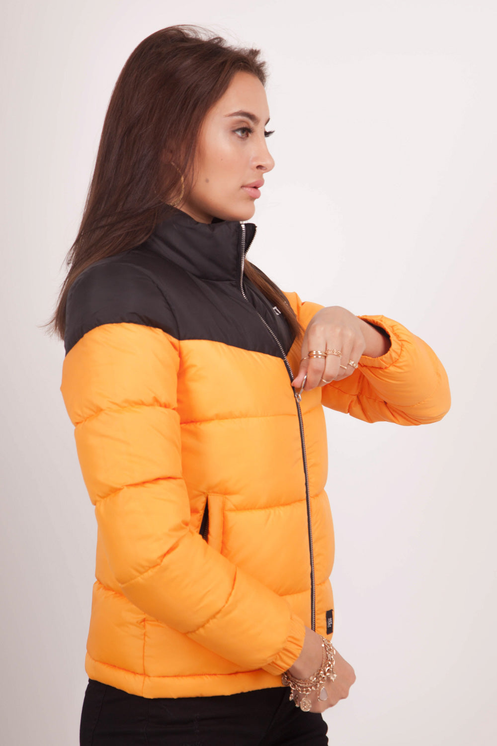 Sixth June - Doudoune bicolore logo jaune noire