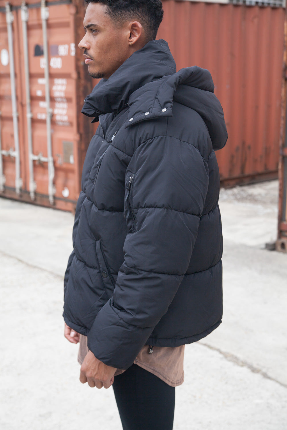 Sixth June - Doudoune courte capuche noir