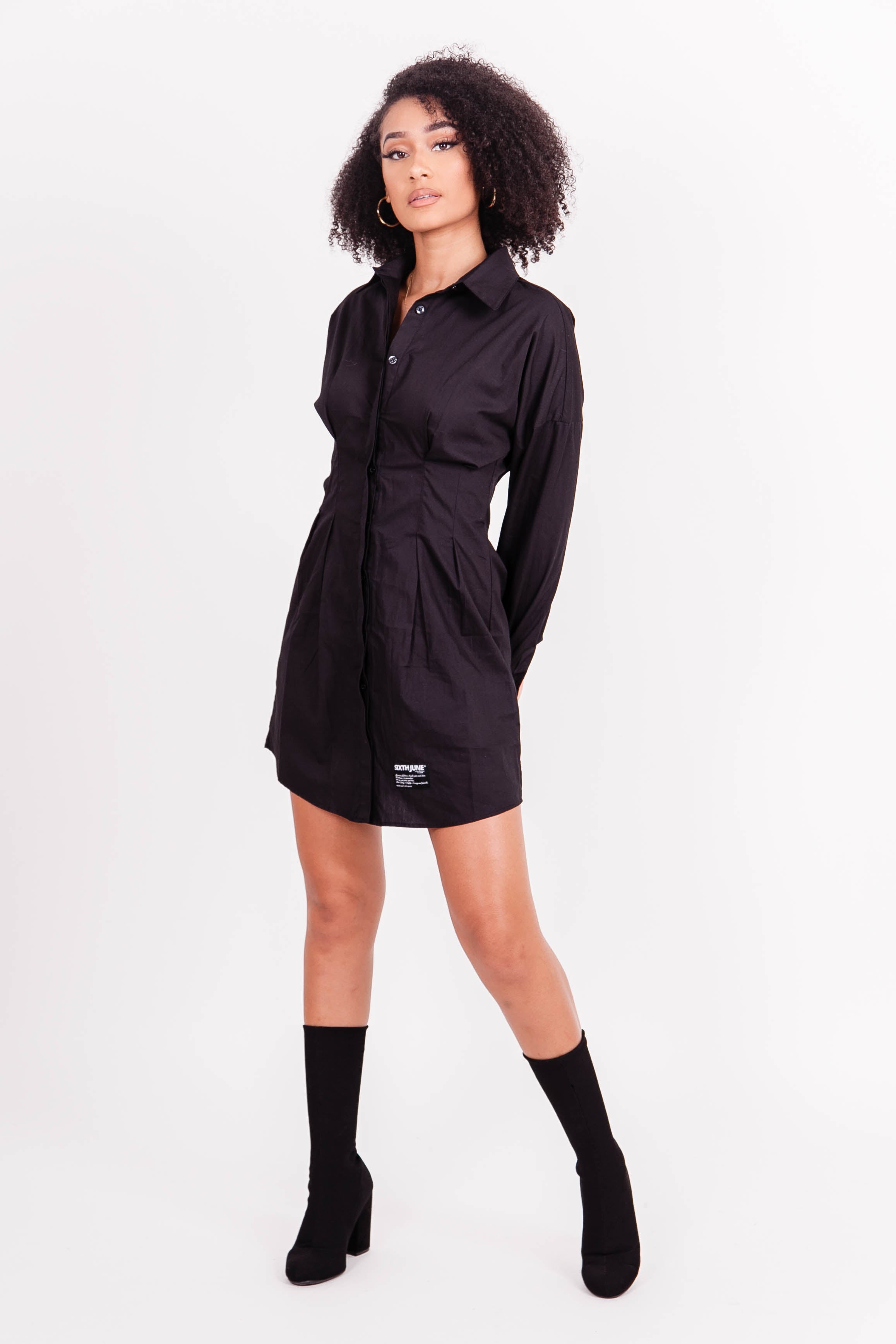 Sixth June - Robe chemise corset noir