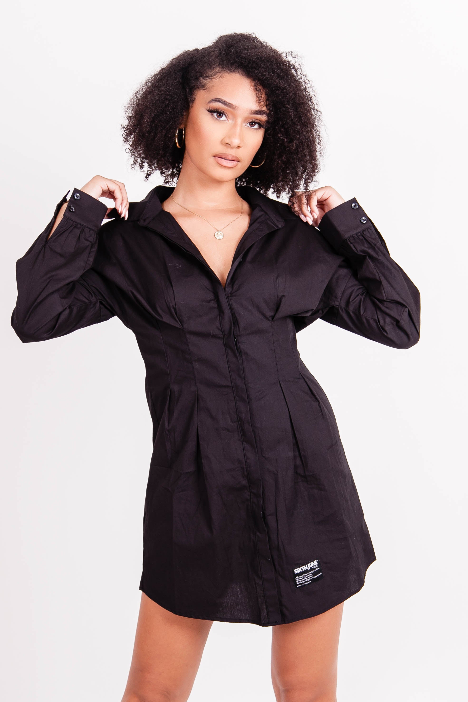 Sixth June - Robe chemise corset noir