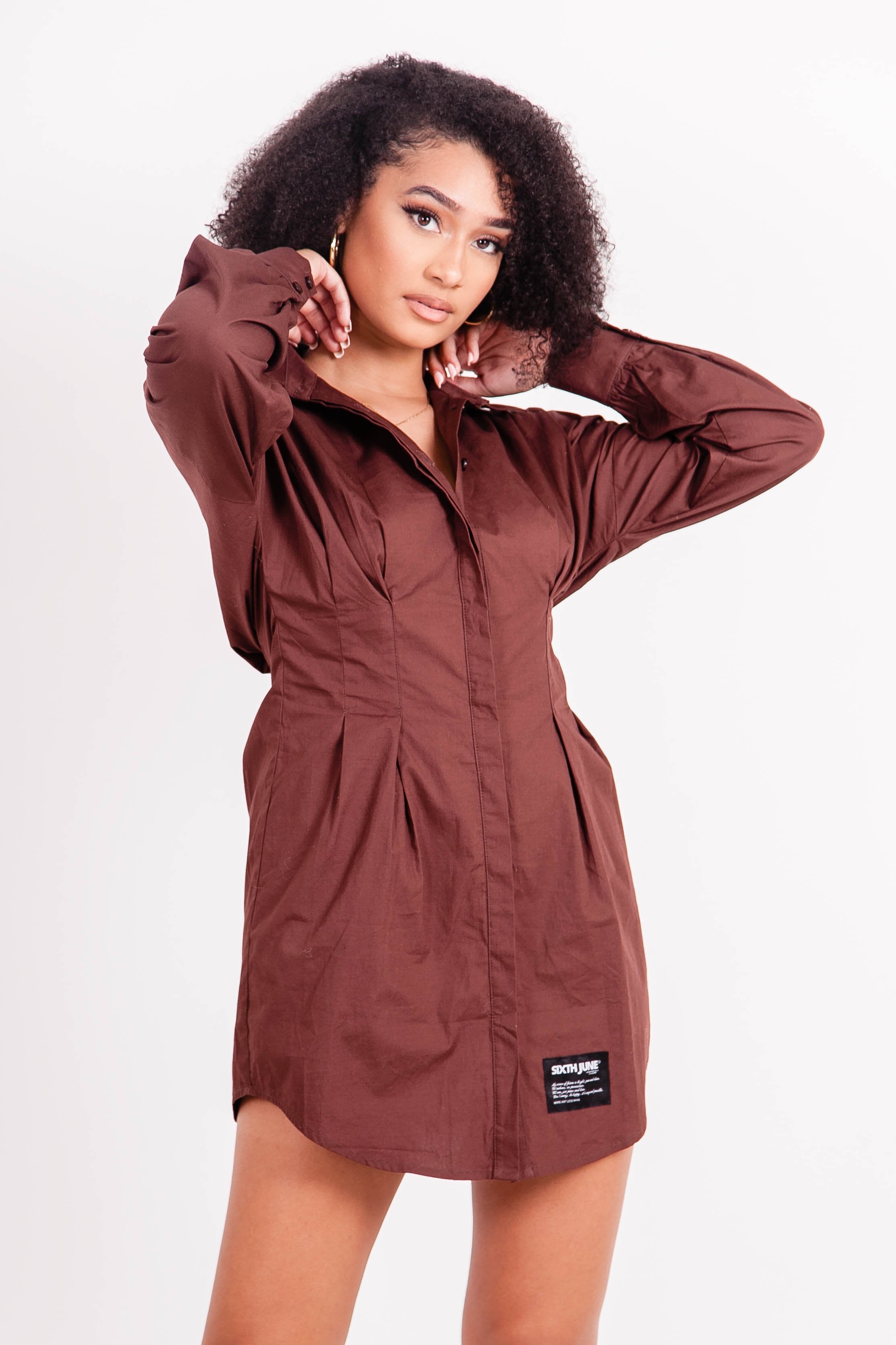 Sixth June - Robe chemise corset Marron