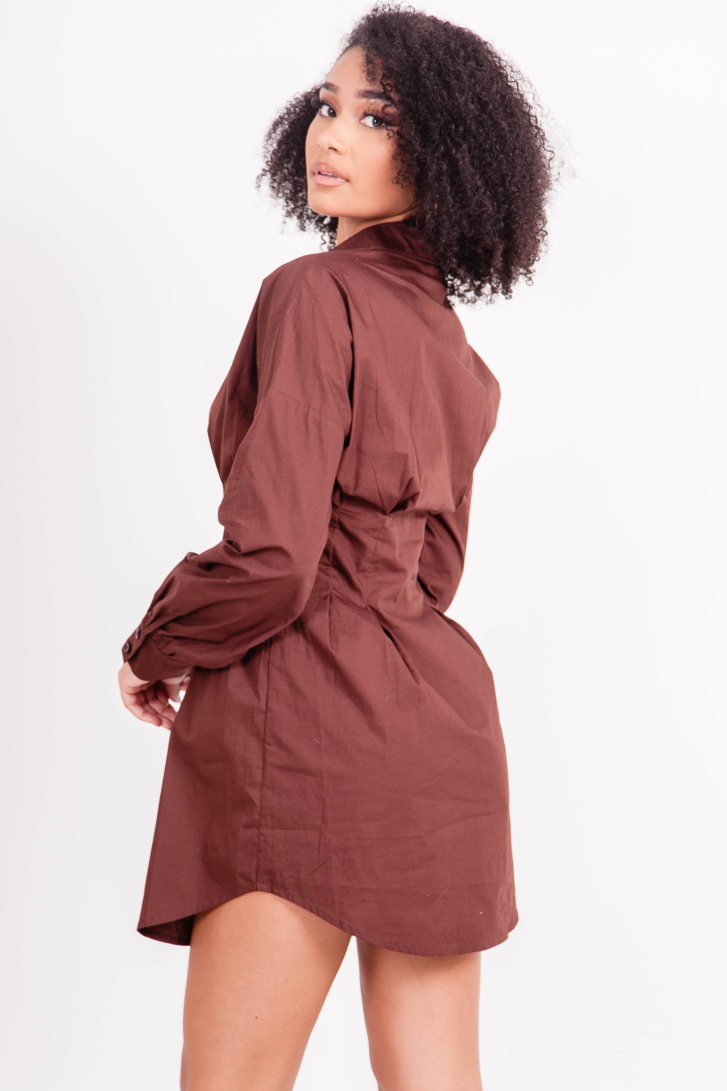 Sixth June - Robe chemise corset Marron