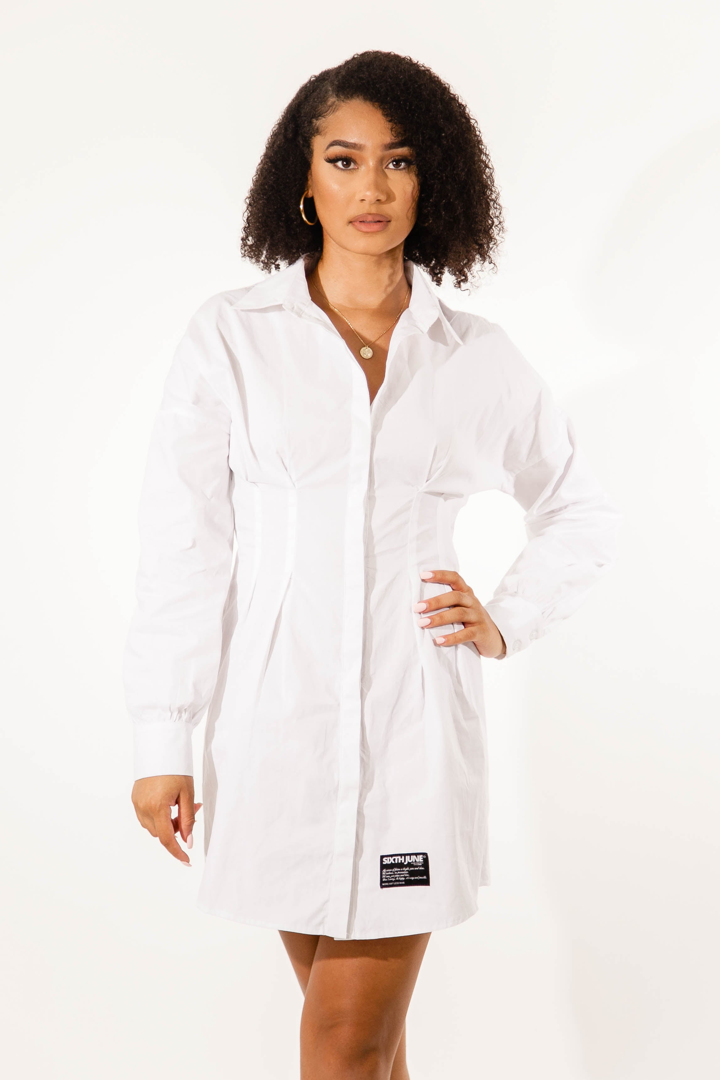 Sixth June - Robe chemise corset blanc