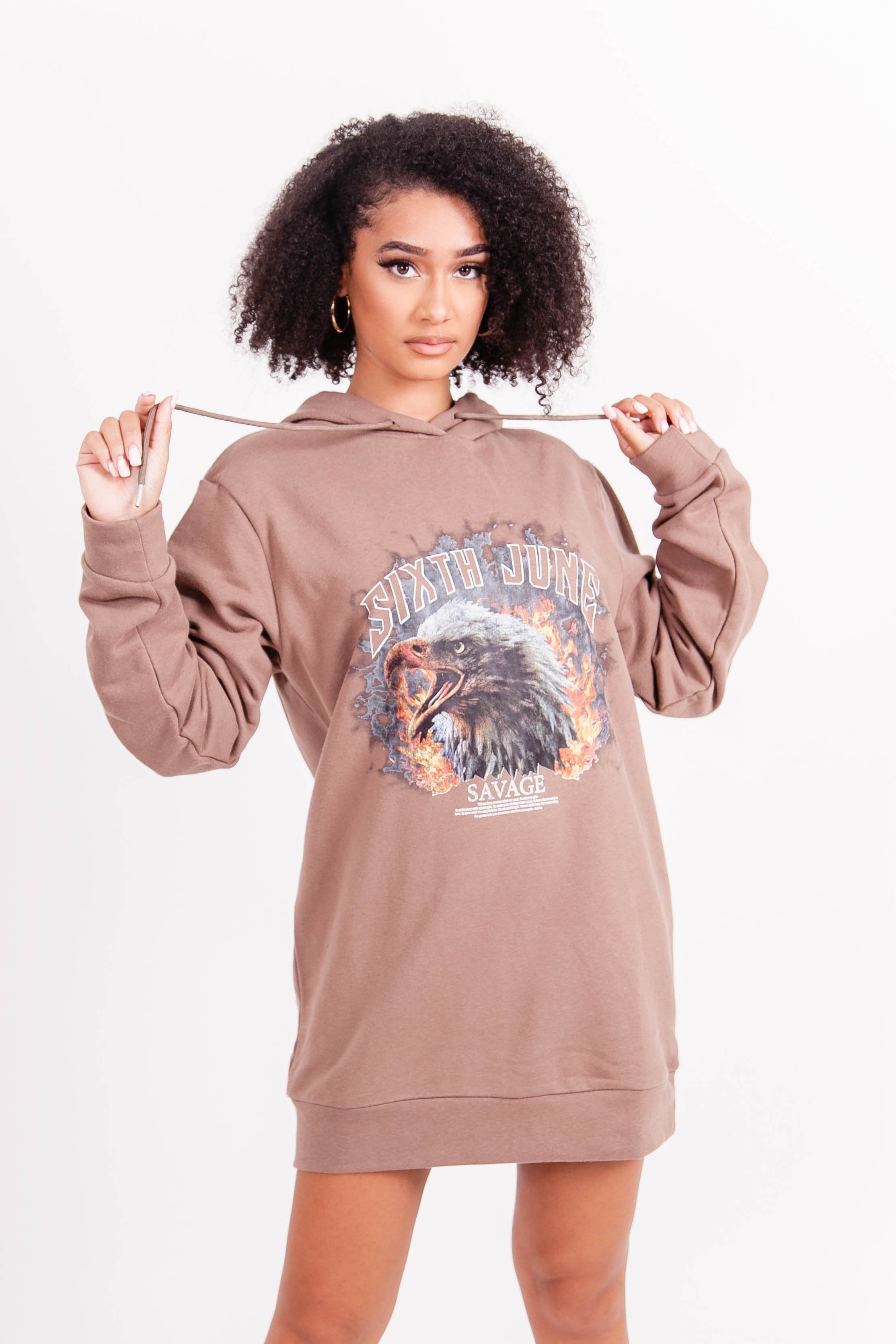 Sixth June - Robe sweat aigle savage Marron