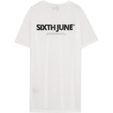 Sixth June - Robe t-shirt mesh logo blanc