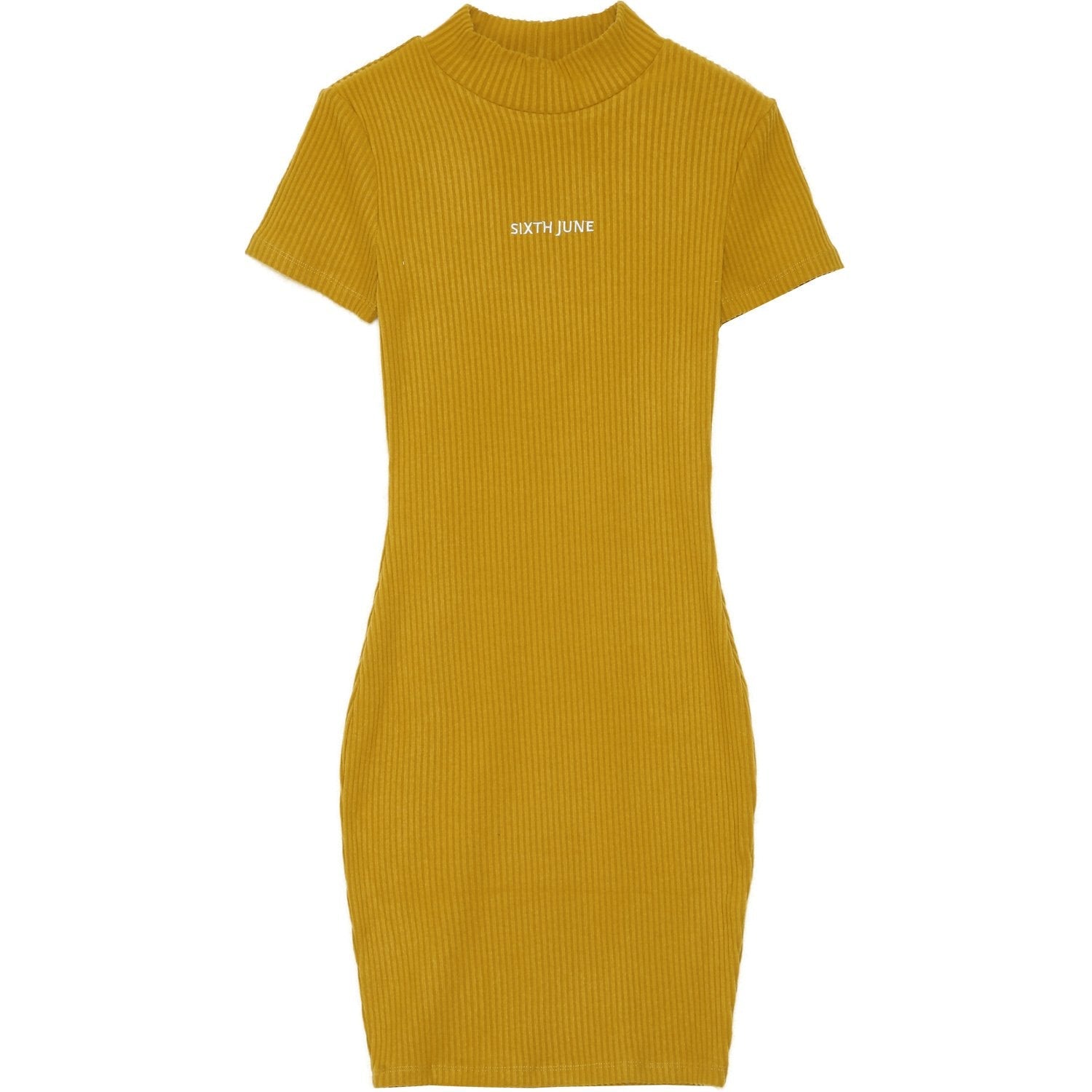 Sixth June - Robe manches courtes moutarde