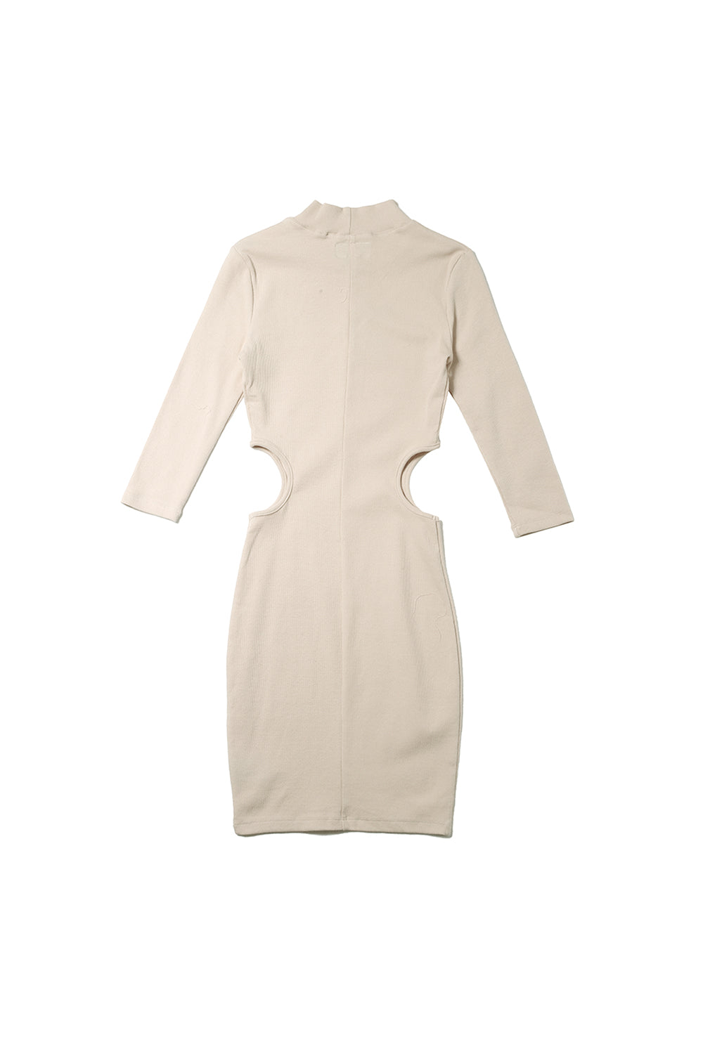 Sixth June - Robe découpes côtes Femme moulante beige W2364KDR