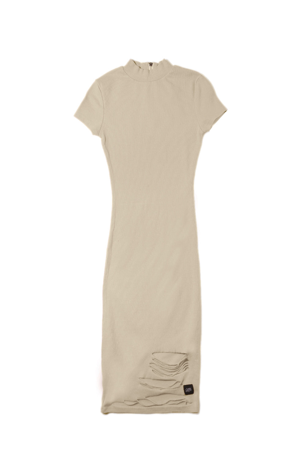 Sixth June - Robe mi-longue Femme destroy beige W2375VDR